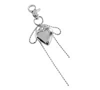 THINCAN Elegant Large Sphere/Heart Metal Beaded Chain Keychain Pendant Fashion Accessory Bag Decoration for Everyday Wear