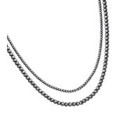 THINCAN Elegant Layer Black Brushed Necklace For Evening Event And Daily Wear Comfortable Alloy Jewelry Layer Black Necklace