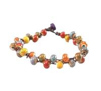 THINCAN Elegant Multicolor Ceramic Bead Colorful Ceramic Bead Stylish Wristband Ideal for Smaller Wrist Sizes Charm Jewelry