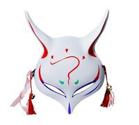 THINCAN Face Half Face Halloween Cosplay Nine Tailed Creature For Adult Halloween Party Dress Up Halloween Cosplay