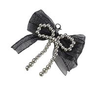 THINCAN Fashionable Elegant Lace Bowknot Love Pearls Charm Keychain Craft Supplies for Women's Fashion Accessories Daily Use