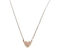 THINCAN Fashionable Sweet Heart Necklace Embellished With Diamonds Trendy Look Crast Of Long Time Use Sturdy Steel For Girls Sweet Styles Jewelry