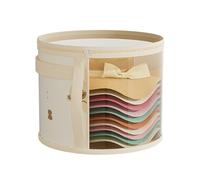 THINCAN Foldable Hat Box Organizers With Carrying Handles Clear Oversized Storage For Caps Hats Clothing Toy Home Travel Oversized Hat Storage Container