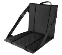 THINCAN Foldable Stadium Seat Cushion With Backrest PU Leather & Adjustable Strap For Outdoor Camping Sports Folding Chair Cushion