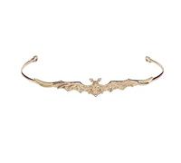 THINCAN Gothic Bat Wing Crown Headband For Kids Halloween Theme Parties Dark Bat Wing Headband Party Queen Costume Vintage Hair Hoop