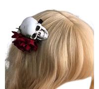 THINCAN Gothic Rose Hairband With Veil For Women Cosplay Party Costume Day Of The Death Hair Clip Halloween Hair Accessories Dark Flower Headband Gothic Headband Halloween Costume Accessory