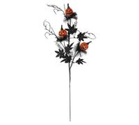 THINCAN Halloween Black Pumpkins Floral Arrangement Eerie Home Party Decoration With Adjustable Stem For Indoor outdoors Use