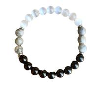 THINCAN Hand-Making Round Beaded Stone Hand-Making Natural Stone Bangles Stone Woman Man