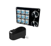 THINCAN Macro Keyboards With Double Customizable Knobs Mechanical Gaming Keypad For Complex Commands In Gaming Workstations