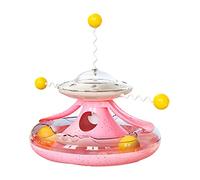 THINCAN Multifunctional Four-Color Toys for Indoor Cats for Cats Cradle String Game Orbital Ball Toy Leaking Food Toy Durable