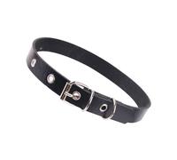 THINCAN Nightclub Necklace Cosplay Gothic Punk Rock Choker Chain Adjustable PU Leather Collar For Fashionable Youth