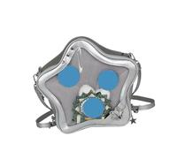 THINCAN Pu Leather Itabag Backpack Crossbody Bag Lovely Pin Display Bag Star Shaped Itabag Shoulder Bags Satchels For Womens Ita Crossbody Shoulder