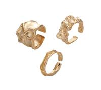 THINCAN Rings, Contemporary 3 Pieces Textured Rings Collection Sophisticated Fashion Jewelry Accessory for Every Occasion Outfits