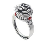 THINCAN Rings, Creative Design Open Adjustable Retro Personality Rose Box Open Men and Women Exquisite Elegant Jewelry