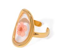 THINCAN Rings, Delicate Flower Pattern Rings Jewelry Unique Flower Accessory Individualized Open Adornment for Gatherings