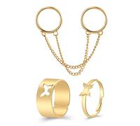 THINCAN Rings, Gothic Chain Rings Costume Adult Cosplay Jewelry Gifts Open Movie Theme Jewelry Gifts for Special Day
