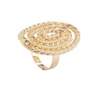 THINCAN Rings, Multipurpose Adjustable Five Petals Flower Rings Decoration for Trendy Women with Elegant Gold and Silver Finish
