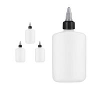THINCAN Set Of 4 HDPE Oil Bottles 120ML Condiment Dispenser Container With Precise Pour Spouts For Kitchen And Outdoor Use Spill Proof Liquid Condiment Bottles