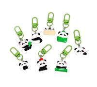 THINCAN Set of 8 Lovely Panda Keychains Eye Catching Designs Fashion Accessory for Adults Student Couples Sturdy Build