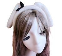 THINCAN Simple Sweet Hair Accessories Women Students Washing Face Hairband Cartoon Ears Headbands Plush Bowknot Hair Hoop Cosplay Headbands For Women Cosplay Headband Shape Halloween Cosplay