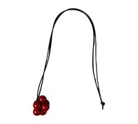 THINCAN Sleek Black Resin Statement Necklace Extra Long Length Minimalist Design Korean Fashion Jewelry For Modern Styles Streetwear Minimalist Black Cord Chain