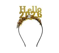 THINCAN Sparkling New Year Headbands Hello 2026 Glitters Hairhoop For Holiday Celebrations Parties Carnivals Costume Accessories Festival Hair Accessories For New Year Eve