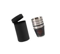 THINCAN Steel Shot Glass Set Portable Leather Cover Portable Shots Glasses 30/70/180ml Capacity for Get Togethers Party Shot Glass