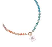 THINCAN Stylish Floral Beaded Necklace With Multicolor Accents 50cm Chain Collarbone Chain For Festive Occasions Stylish Beaded Chokers For Parties