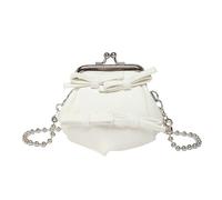 THINCAN Stylish Small Crossbody Bag With Metallic Chain PU Leather Purse Shoulder Bags Satchel For Daily Use And Gifts Women's Office Commuters Crossbody Bag