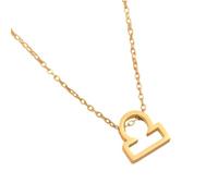 THINCAN Stylish Steel Constellations Necklace Letter Symbol Necklace Twelve Astrological Sign Clavicle Chain Chokers Constellations Pendant For Women