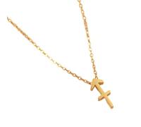 THINCAN Stylish Steel Constellations Necklace Letter Symbol Necklace Twelve Astrological Sign Clavicle Chain Chokers Constellations Pendant For Women