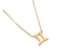 THINCAN Stylish Steel Constellations Necklace Letter Symbol Necklace Twelve Astrological Sign Clavicle Chain Chokers Constellations Pendant For Women