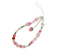 THINCAN Sweet Strawberry Bear Phone Lanyard Aesthetic Mobile Chain Fashionable for Girls Lovely Keychain Accessory Daily Use