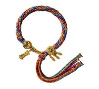THINCAN Traditional Tibetan Styles Handwoven with Green Tara and Wealth God Designs for Everyday Casual Daily Wear Cotton Woven