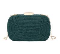 THINCAN Trendy Woven Chain Box Evening Bag Stylish Shoulder Bags Purse Handbag For Fashion Forward Women