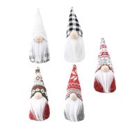 THINCAN Unique Festive Standing Creature Ornament Christmas Polyester Doll Theme Tabletop Display Craft Embroidered Fabric Holiday