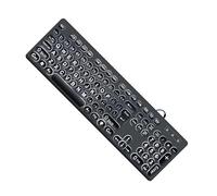 THINCAN USB Cord Large Print Full Size Computer Keyboards White Key For Visually Impaired Beginner And Senior