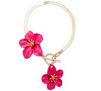 THINCAN Versatile OT Foot Chain Jewelry for Women Flower Design 6 Colors 27cm Comfortable Alloy Six Color Anklet Sturdy Alloy Flower Anklet Accessory