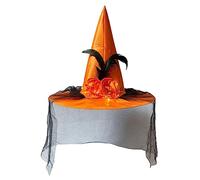 THINCAN Witch Halloween Veil Witch Hat Photo Props Witch Costume Accessories For-Cosplay Theme Parties Festivals Christmas-magic Hats Halloween Witch Hat See-through Veils Witch For Parties