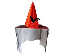 THINCAN Witch Halloween Veil Witch Hat Photo Props Witch Costume Accessories For-Cosplay Theme Parties Festivals Christmas-magic Hats Halloween Witch Hat See-through Veils Witch For Parties