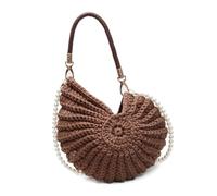THINCAN Women Beach Bag Fashion Crossbody Bag Trendy Shoulder Seashells Conch Handbag Handwoven Messengers For Daily Handwoven Shoulder For Women Handbag Crochet Crossbody Seashells