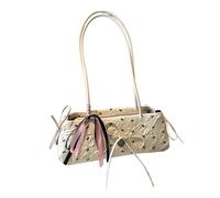 THINCAN Women Handbag Trendy Shoulder Bag Lovely Bows Armpit Bag Stylish Everyday PU Leather Underarm For Shopping Women Trendy Armpit Female Handbag Everyday Fashion Shoulder