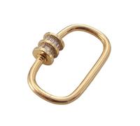 THINCAN Zirconia Heart Pendant Screw Clasp Jewelry Findings Stylish Jewelry Part Suitable For Handmade Crafting Daily Wear