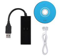 Thincol Data Modem, USB 2.0 56K Data Fax External Modem, Compatible with Win7 / 8/10 / XP, with CD Driver and Telephone Cable, Black