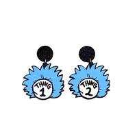 Thing 1 and 2 Earrings for Teachers, Educators, Women and More. Cute Pair of Seuss Inspired Thing 1 and 2 Earrings for Read Across America, Teacher Appreciation, Librarians, Educators, Principals and