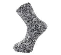 Thingimijigs 2 Pairs Mens Grey Marl Non-Skid Gripper Slipper Socks