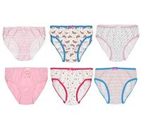 Thingimijigs 6 Pack Rainbow Pattern Girls Cotton Blend Knickers Panties Briefs Underwear - 3-4 Years