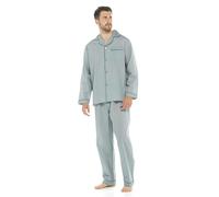Thingimijigs Mens Traditional Patterned Easy Care Pyjamas Set Loungewear Sleepwear - Blue Stripe - XL