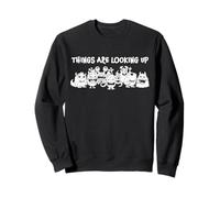 Things Are Looking Up Cute Funny Monster Halloween Design Sweatshirt