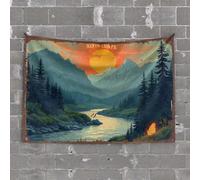 Things for Boys Room Alpine Serenity: A Sunset Over The Mountains Tapestry Garage Decor for Men Decor for Man Cave(75X100CM)